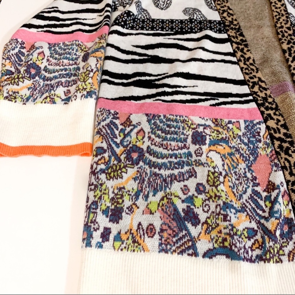 Anthropologie Bricolage Oversized Long Multi-Print Multi-Colored Cardigan - Picture 9 of 12